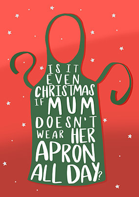 Mum Apron Christmas Card