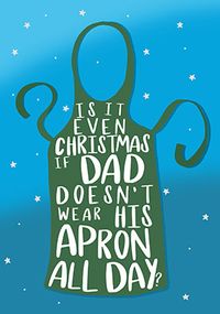 Dad Apron Christmas Card