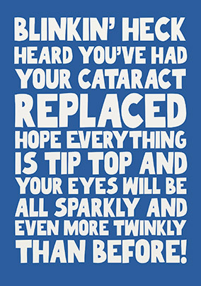 Cataract Replacement Get Well Card