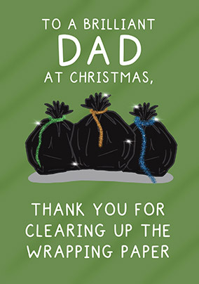 Dad Clean Up Christmas Card