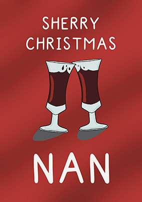 Merry Christmas Nan Wine Card