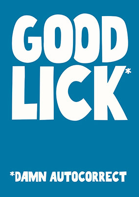 Good Lick Funny Good Luck Card