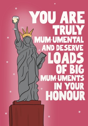 Mum-umental Mother's Day Card
