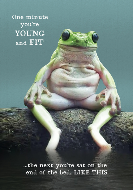 Young and Fit Funny Birthday Card