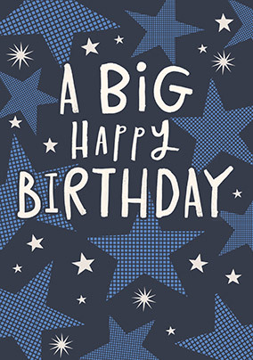 A Big Happy Birthday Starry Card