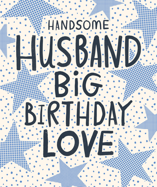 Handsome Husband Starry Birthday Card | Funky Pigeon