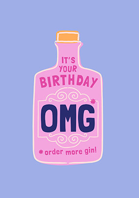 Order More Gin Birthday Card