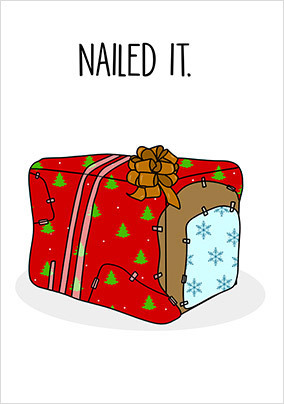 Nailed it Christmas Wrap Christmas Card