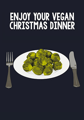 Vegan Christmas Dinner Christmas Card