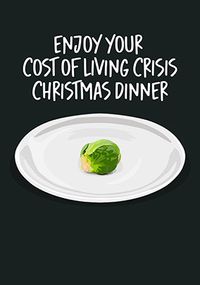 Cost of Living Crisis Dinner Christmas Card