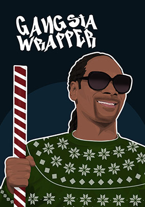Gangsta Wrapper Christmas Card