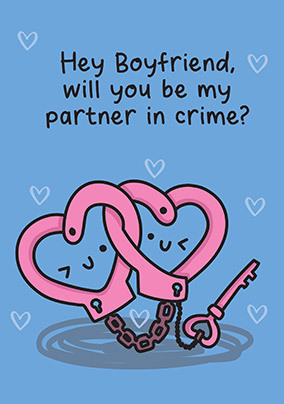 Boyfriend Partner In Crime Birthday Card
