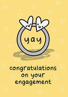 Yay Diamond Ring Engagement Card