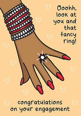 Oooh Fancy Bracelets and Ring Engagement Card
