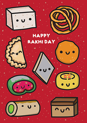 Happy Rakhi Day Pastries Card