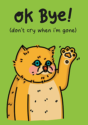 Ok Bye Don't Cry Resignation Card