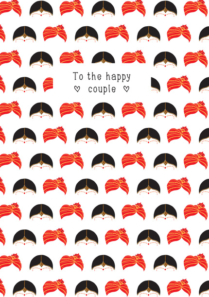 Happy Couple Wedding Day Card