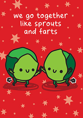 Together like sprouts and Farts Christmas Card