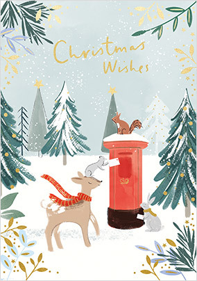 Christmas Wishes Forest Letterbox Card