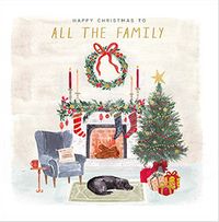 All the Family Christmas Scene Card