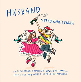 Husband Couldn't Love You More Christmas Card