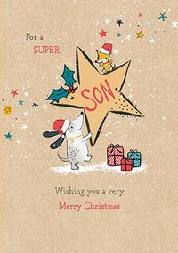 Tap to view Super Son Cute Dog Christmas Card