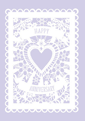 Lilac Happy Anniversary Card