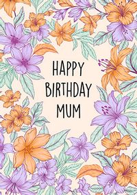 Happy Birthday Floral Mum Card