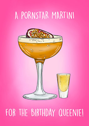 Pornstar Martini Birthday Card