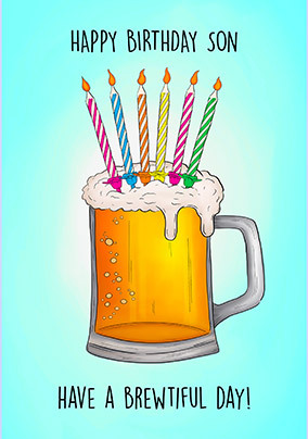 Son Brewtiful Birthday Card