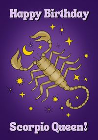 Scorpio Queen Birthday Card
