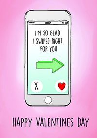 Tap to view Swiped Right for You Valentine's Day Card