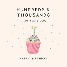 Hundreds and Thousands Cupcake Card