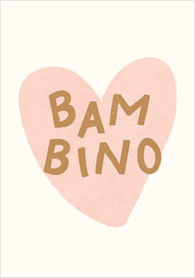 Bambino New Baby Card Pink