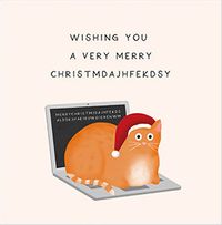 Tap to view Cat Laptop Christmas Card