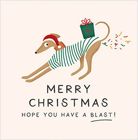 Dog Have a Blast Christmas Card