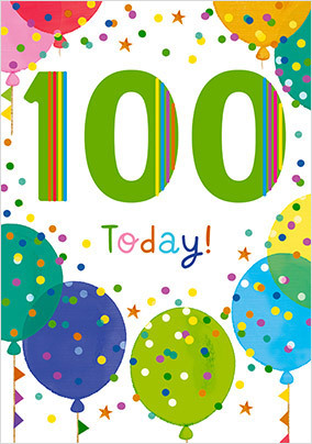 Celebration 100 Today Birthday Card