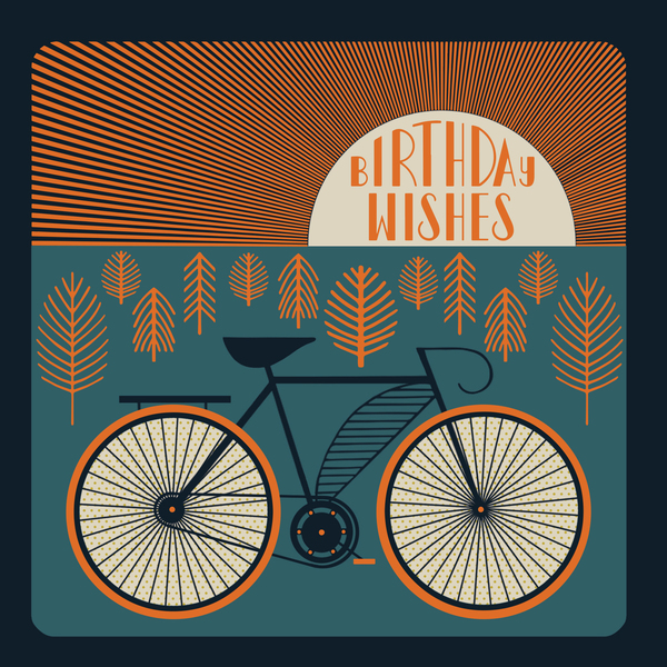 Birthday Wishes Bike Card