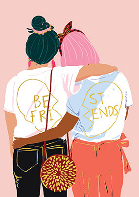 Best Friends Hug Birthday Card