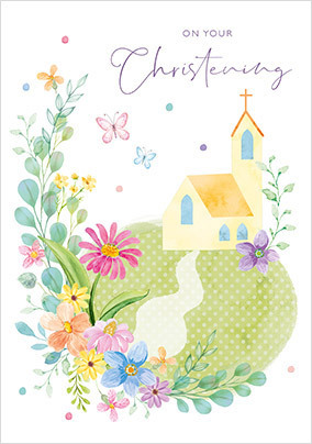 Church Christening Day Card