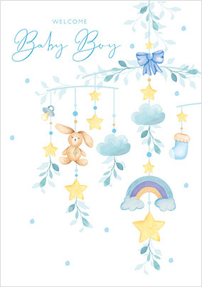 Welcome Baby Boy Card