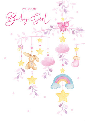 Welcome Baby Girl Card