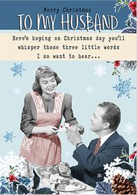 I'll Wash Up Husband Christmas Card