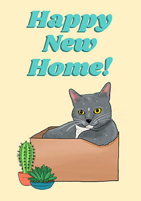 Happy New Home Cat Card