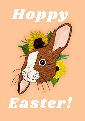 Brown Hoppy Easter Card