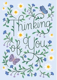 Thinking of You Floral Sympathy Card