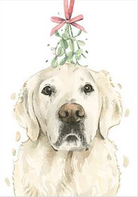 Tap to view English Cream Golden Retriever Christmas Card