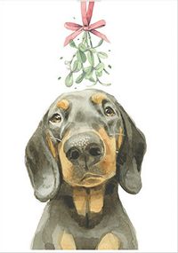 Dachshund Cute Christmas Card