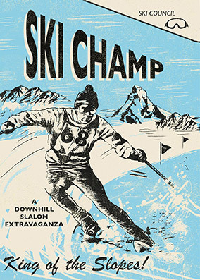 Ski Champ Birthday Card