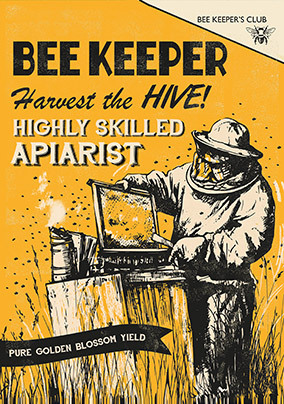 Bee Keeper Birthday Card